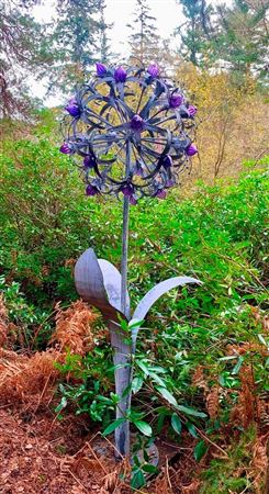 Sample artwork by Jenny Pickford (Born 1969), known for geometric, high color glass sculpture garden pieces, water feature designs - View similar artists and auction records