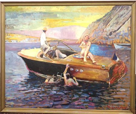 Bathing in Riva by Patrice Landauer - Auction record, sale price, and art valuation. Compare with similar artists and explore comparable artworks.