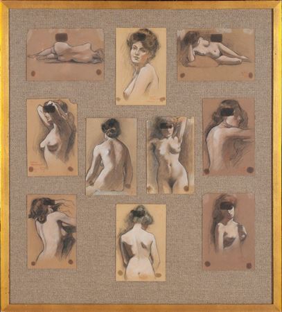 Untitled - 10 Nude Figure Studies, 1906 and 1907