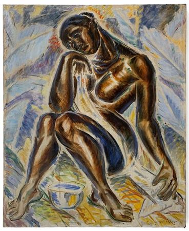 Sample artwork by Ramkinkar Baij (1910 - 1980), known for painting - View similar artists and auction records