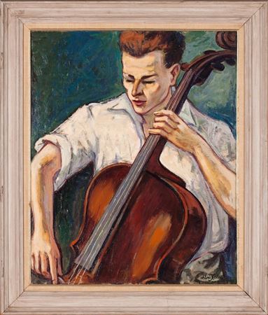 Portrait of Violinist J. Bara, 1957