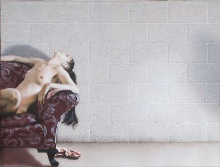 Sample artwork by Jerry Duane Ott (Born 1947), known for photo real figure-nude and genre painting, airbrush - View similar artists and auction records
