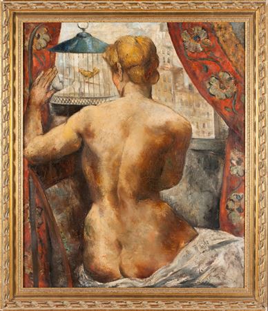 Nude at the Window with a Bird in a Cage. 1939