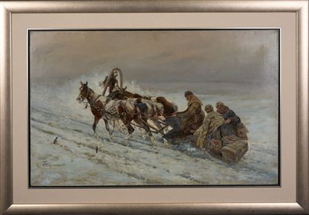 Winter Landscape with Troika. 1884