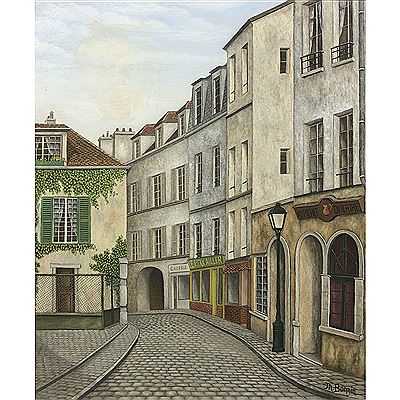 RUE NOVINS SEEN FROM PLACE DU TERTRE, 1960