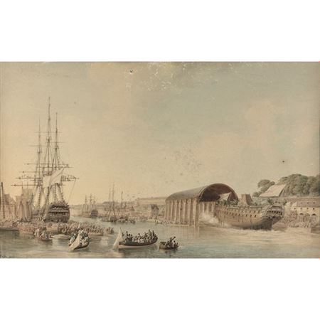 Launching a Ship in the Port of Brest by Pierre Julian Gilbert - Auction record, sale price, and art valuation. Compare with similar artists and explore comparable artworks.