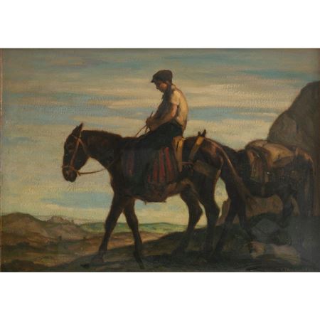 Peasant with horses