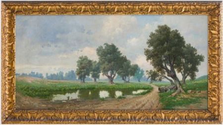 Country landscape with ancient olive trees by Mario Mirabella - Auction record, sale price, and art valuation. Compare with similar artists and explore comparable artworks.
