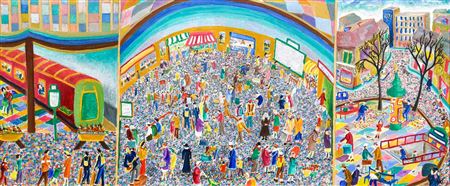 The train station by Lois Bygrave - Auction record, sale price, and art valuation. Compare with similar artists and explore comparable artworks.
