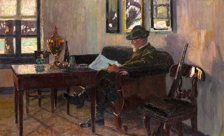 "Interieur mit Figurim Jagd-kostüm" by August von Brandis - Auction record, sale price, and art valuation. Compare with similar artists and explore comparable artworks.