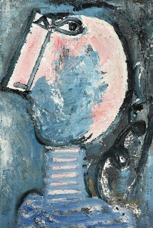 "Woman with a Striped Neck" c.1970