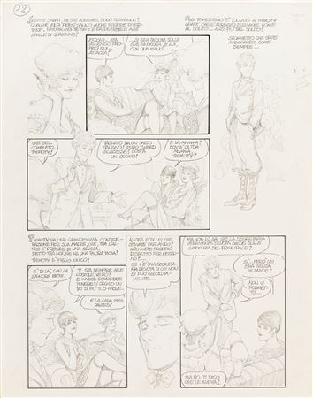 Sample artwork by Leone Frollo (1931 - 2018), known for erotic, fantasy, horror comic illustration - View similar artists and auction records
