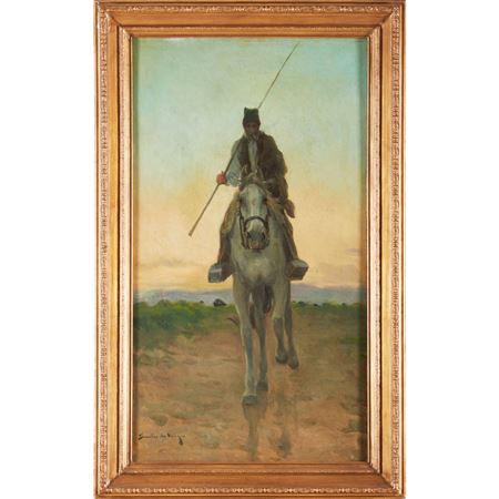 The Horseman Campino by Simao Veiga - Auction record, sale price, and art valuation. Compare with similar artists and explore comparable artworks.