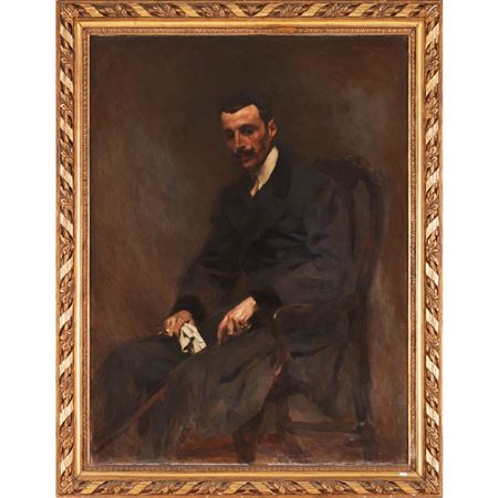 Portrait of Vicente Miguel de Paula Pinheiro de Melo, 3rd Count of Arnoso (1881–1925) by Columbano Bordalo-Pinheiro - Auction record, sale price, and art valuation. Compare with similar artists and explore comparable artworks.