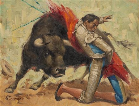 Torreador by Noel Espinoza - Auction record, sale price, and art valuation. Compare with similar artists and explore comparable artworks.