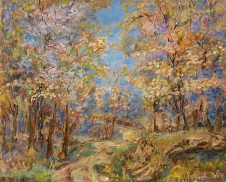 Sample artwork by Jeanette Milam Jones (1903 - 1989), known for portrait, landscape and still-life painting - View similar artists and auction records