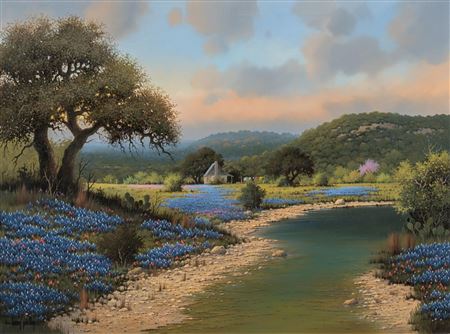 Bluebonnet Landscape by Larry Prellop - Auction record, sale price, and art valuation. Compare with similar artists and explore comparable artworks.
