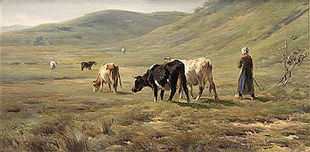 Koeherderin in de duinen bij Wassenaar by Pieter Stortenbeker - Auction record, sale price, and art valuation. Compare with similar artists and explore comparable artworks.