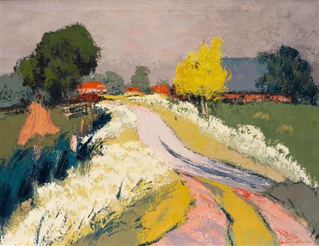 Farmhouses in a Groningen landscape by Jannes Vries - Auction record, sale price, and art valuation. Compare with similar artists and explore comparable artworks.