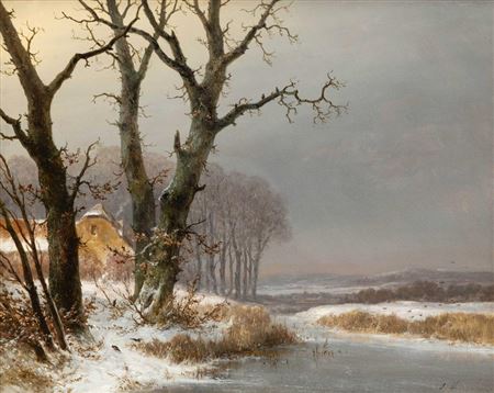 Peaceful winter wonderland
