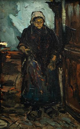 Farmer's wife with dry sticks by Suze Bisschop Robertson - Auction record, sale price, and art valuation. Compare with similar artists and explore comparable artworks.