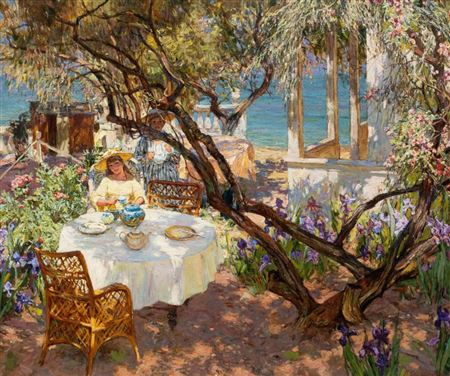 Teatime at the seaside of Crimea