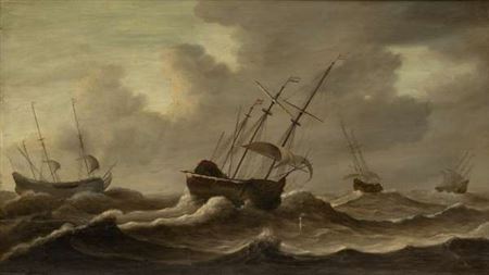 Dutch Ships on a Turbulent Sea by Jakob Gerritsz Loeff - Auction record, sale price, and art valuation. Compare with similar artists and explore comparable artworks.