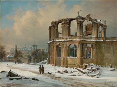 VIEW OF THE RUINS OF THE DRESDEN ZWINGER