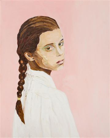 Sample artwork by Cornelia Schleime (Born 1953), known for abstract, politcally symbolic portraits, installations with monumental canvases - View similar artists and auction records