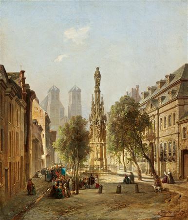 Procession to the Marian Column in front of St. Gereon in Cologne