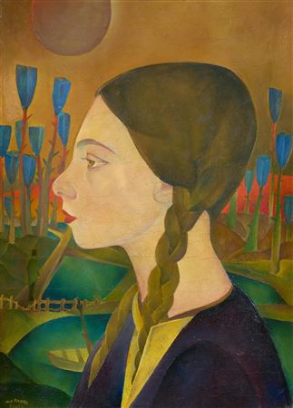 Sample artwork by Emil Hauth (1899 - 1974), known for painter and graphic artist, influenced by max beckmann and cézanne, worked in new objectivity style and realistic landscape paintings. - View similar artists and auction records
