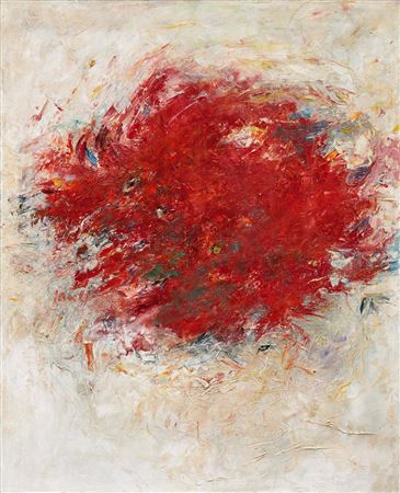 Untitled (Red palimpsest) by Winfred Gaul - Auction record, sale price, and art valuation. Compare with similar artists and explore comparable artworks.