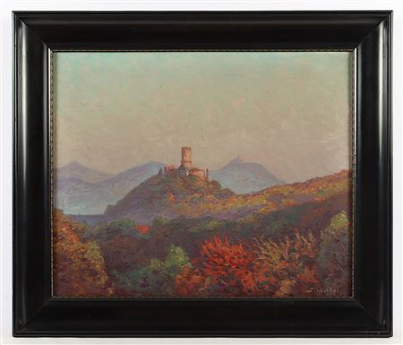 "Blick auf die Godesburg bei Bonn"