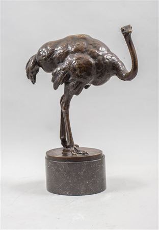 'Strauss' / A bronze plastic 'Ostrich', um 1909 by Max Daniel Hermann Fritz - Auction record, sale price, and art valuation. Compare with similar artists and explore comparable artworks.