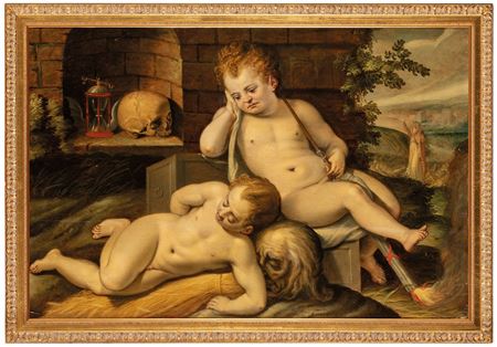 Vanitas with putti (Allegory of Death and Resurrection)
