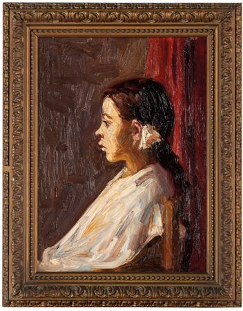Portrait of a girl by Dante Mose Conte - Auction record, sale price, and art valuation. Compare with similar artists and explore comparable artworks.