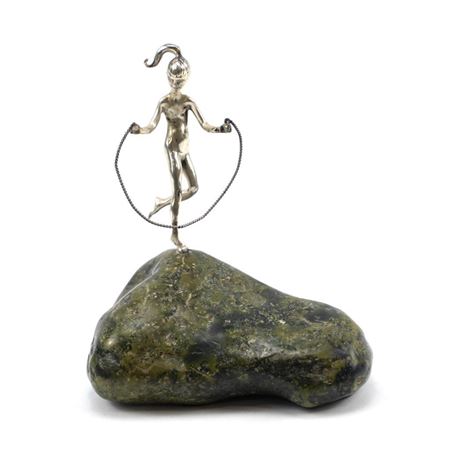 Girl Jumping Rope Sculpture
