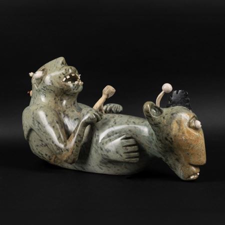 TRANSFORMING SHAMAN, 2000 by Floyd Kuptana - Auction record, sale price, and art valuation. Compare with similar artists and explore comparable artworks.