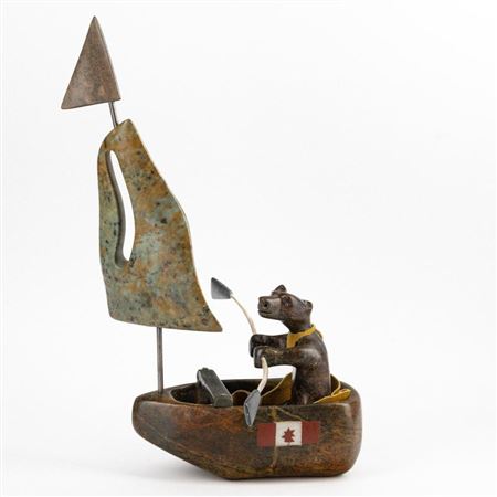 BEAR IN UMIAK, 2011 by Floyd Kuptana - Auction record, sale price, and art valuation. Compare with similar artists and explore comparable artworks.