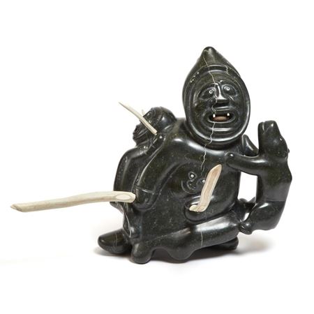 POWER OF THE SHAMAN, CA. 1991 by Joe Kiloonik - Auction record, sale price, and art valuation. Compare with similar artists and explore comparable artworks.