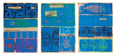 Untitled (The Day the Mountain Helped Me Fly) triptych