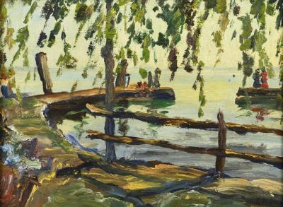 Shore landscape by Elisabeth Andrae - Auction record, sale price, and art valuation. Compare with similar artists and explore comparable artworks.