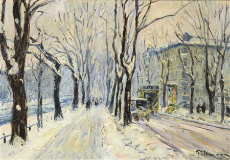 Snowy Street Berlin