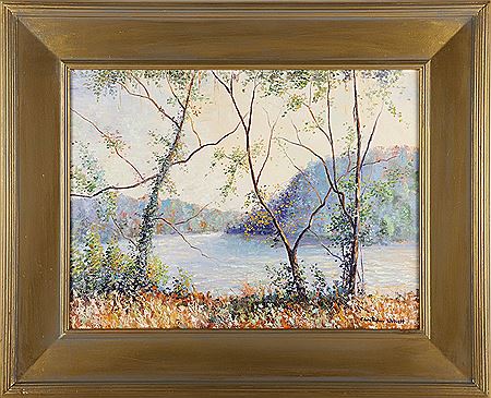 "Morning Light Along the Delaware, Upper Black Eddy"
