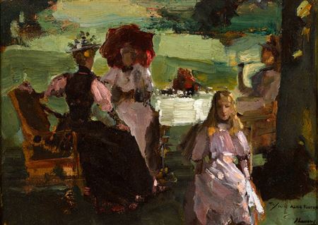 MISS ALICE FULTON AT PAISLEY LAWN TENNIS CLUB, 1889