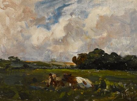 CATTLE IN PASTURE, MALAHIDE, COUNTY DUBLIN