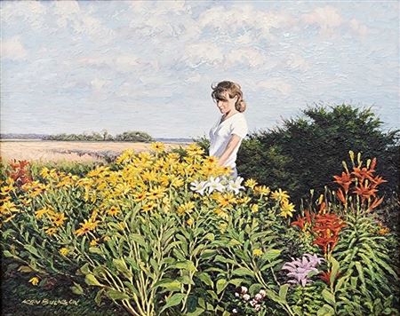 Admiring the Garden