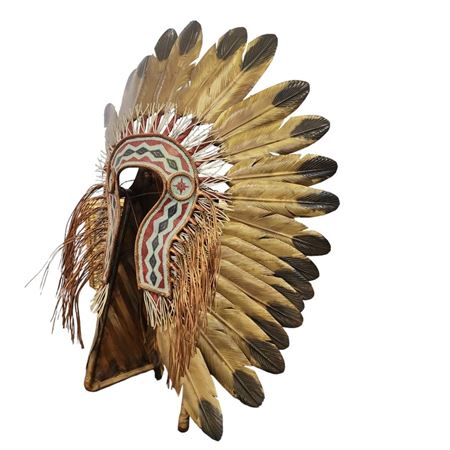 Metal Headdress Sculpture