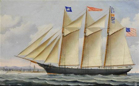 "C. S. Bushnell of New-Haven, T.F. Mayo, Master off Leghorn, 1869"