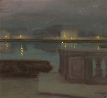 Evening in Nymphenburg Palace Park by Ferdinand Brauer - Auction record, sale price, and art valuation. Compare with similar artists and explore comparable artworks.